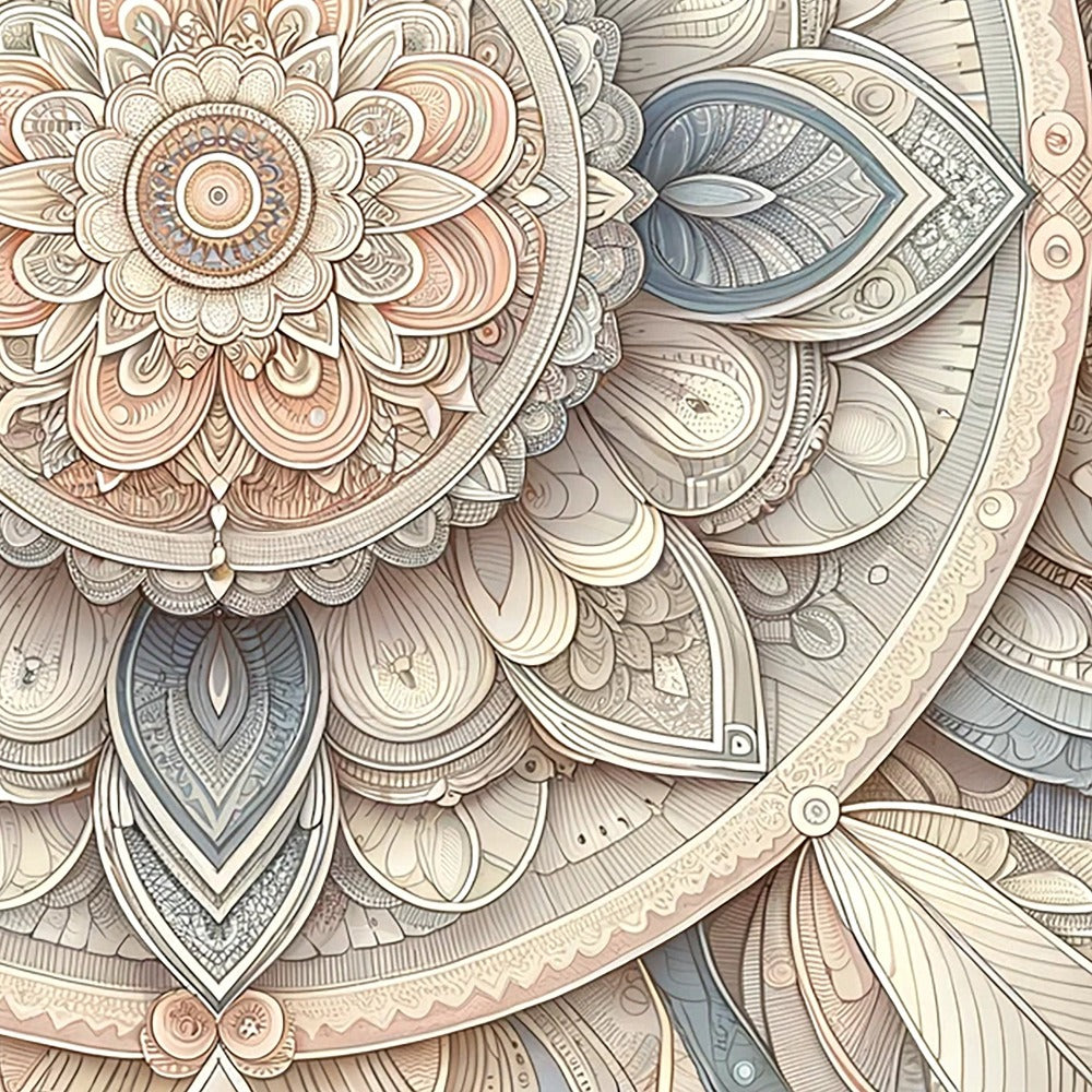 Bohemian Pastel Artisan Paisley Mandala Reversible Quilt Cover Duvet Cover Set - Adore India