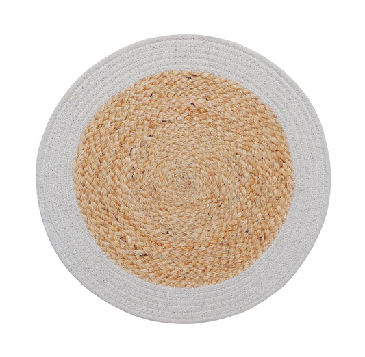 Nathalia Handmade Round Jute Placemats Natural Dining Table Elegance