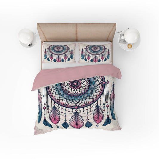 Indian Bohemian Dream Catcher Mandala Quilt Cover Set - Adore India   