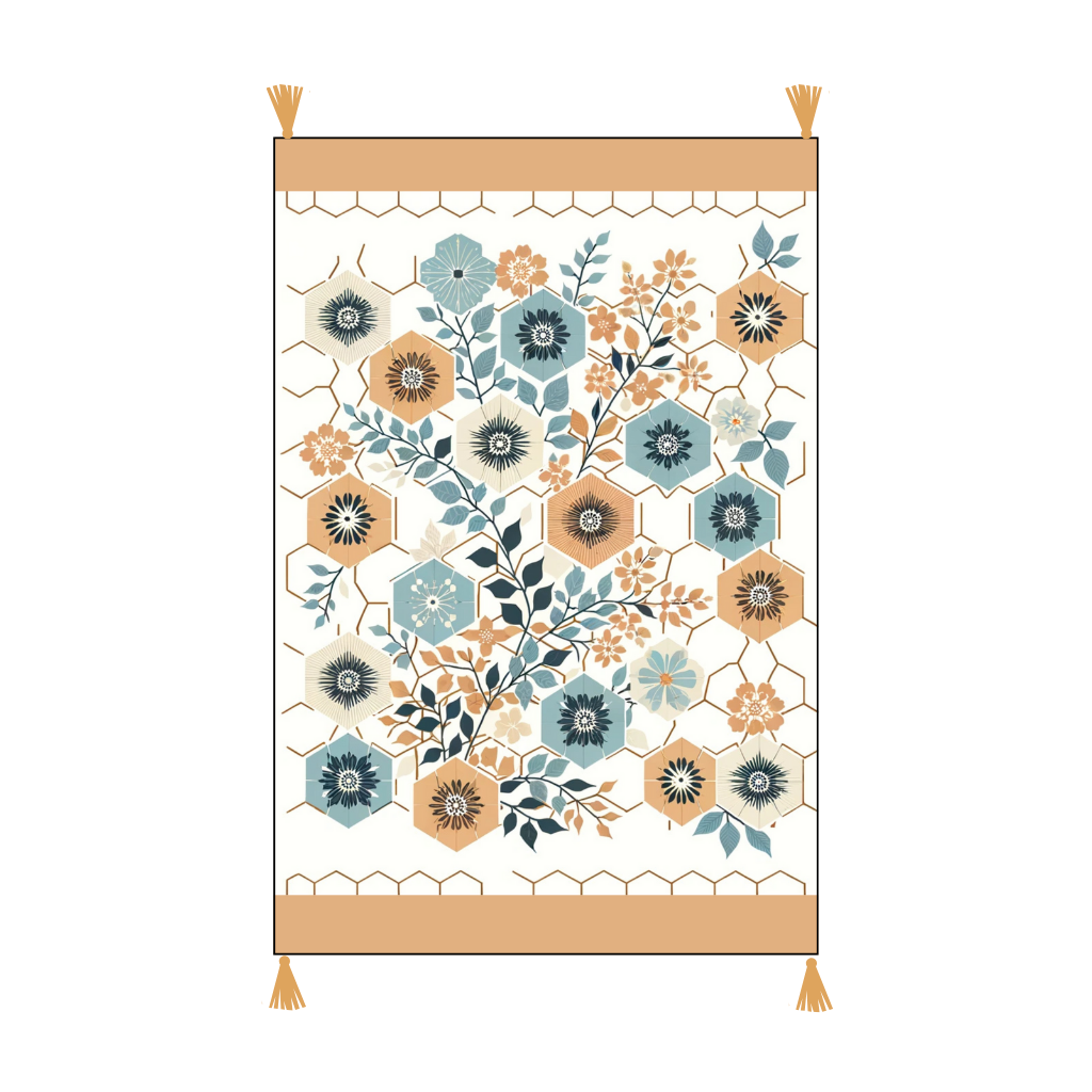 Honeycomb Bohemian Embroidered Cotton Bedding Cushion Throw