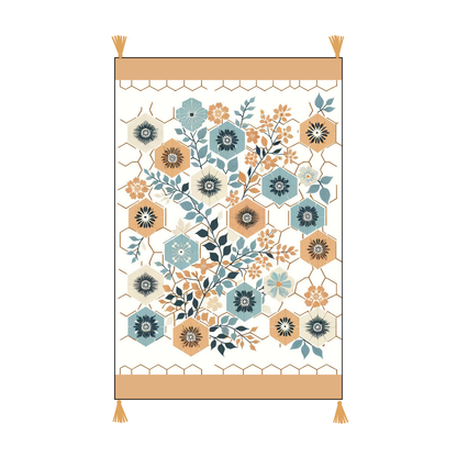 Honeycomb Bohemian Embroidered Cotton Bedding Cushion Throw