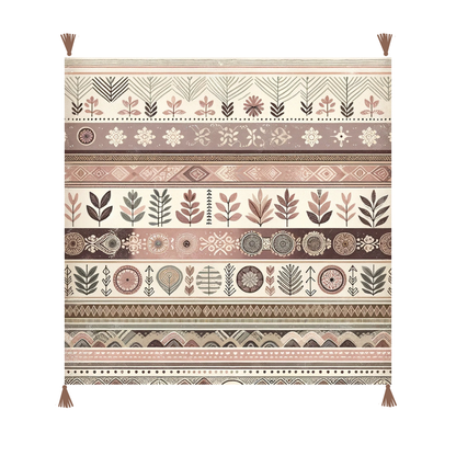 Antique Bohemian Embroidered Cotton Bedding Cushion Throw