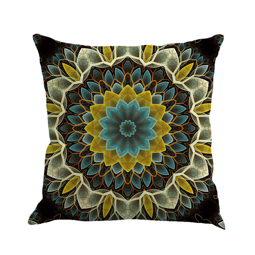 Mandala Bohemian Geometric Pattern Linen Cushion Pillowcase Home Decor - Adore India   