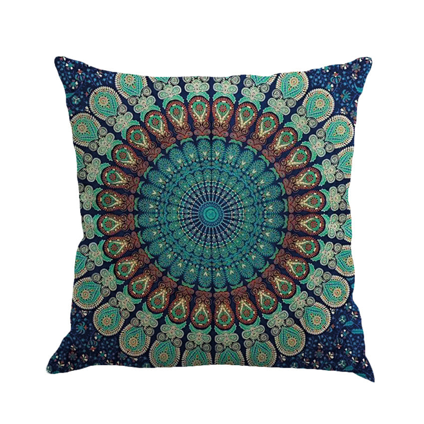 Mandala Bohemian Geometric Pattern Linen Cushion Pillowcase Home Decor - Adore India   