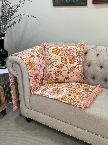 Shoreline Floral Bohemian Picnic Rug Blanket Tapestry