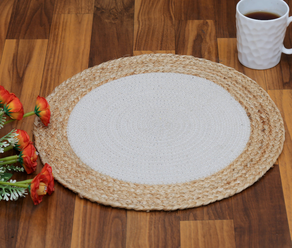Serena Eco-Friendly Round Jute Table Placemats Durable and Stylish