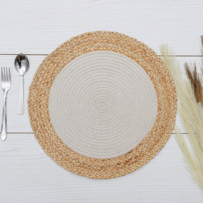 Serena Eco-Friendly Round Jute Table Placemats Durable and Stylish