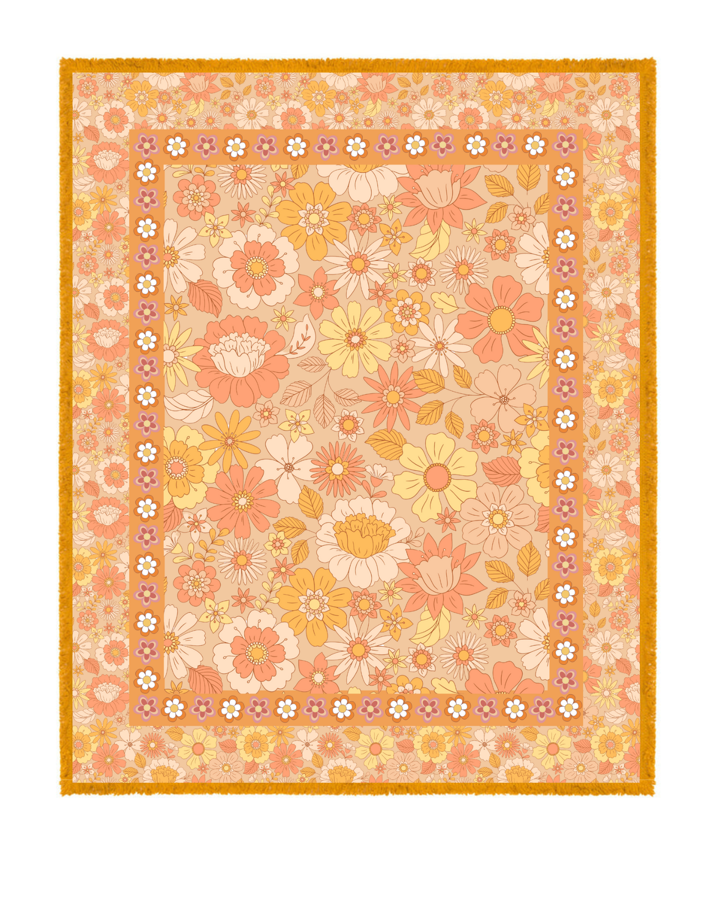Shoreline Floral Bohemian Picnic Rug Blanket Tapestry - Adore India   