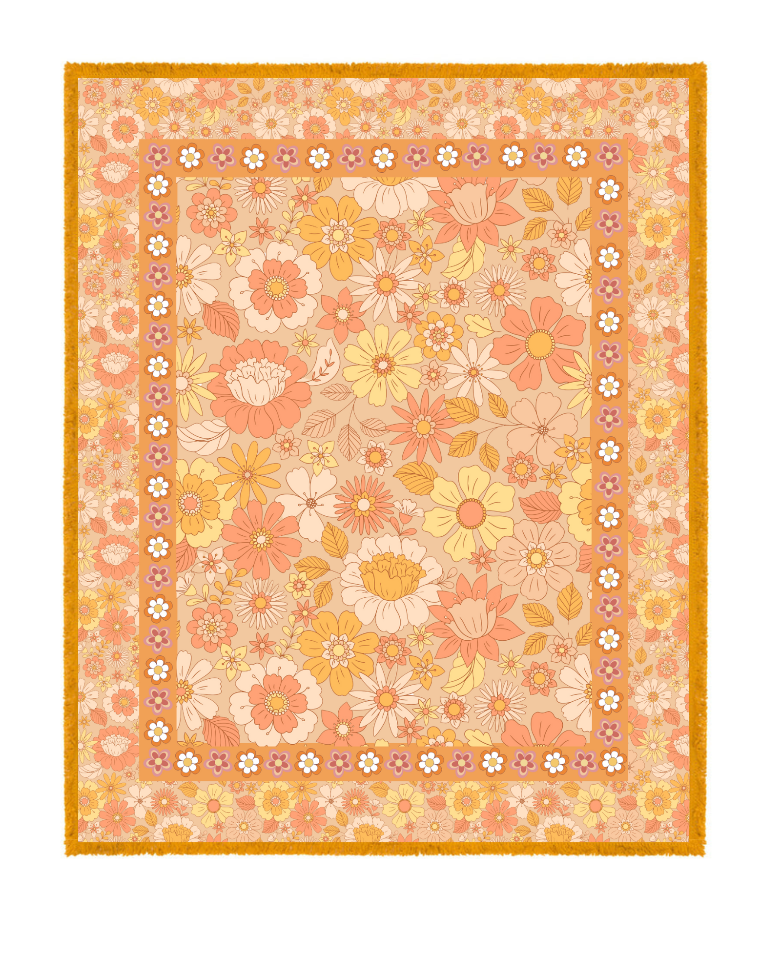 Shoreline Floral Bohemian Picnic Rug Blanket Tapestry - Adore India   