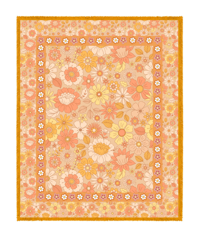 Shoreline Floral Bohemian Picnic Rug Blanket Tapestry - Adore India   