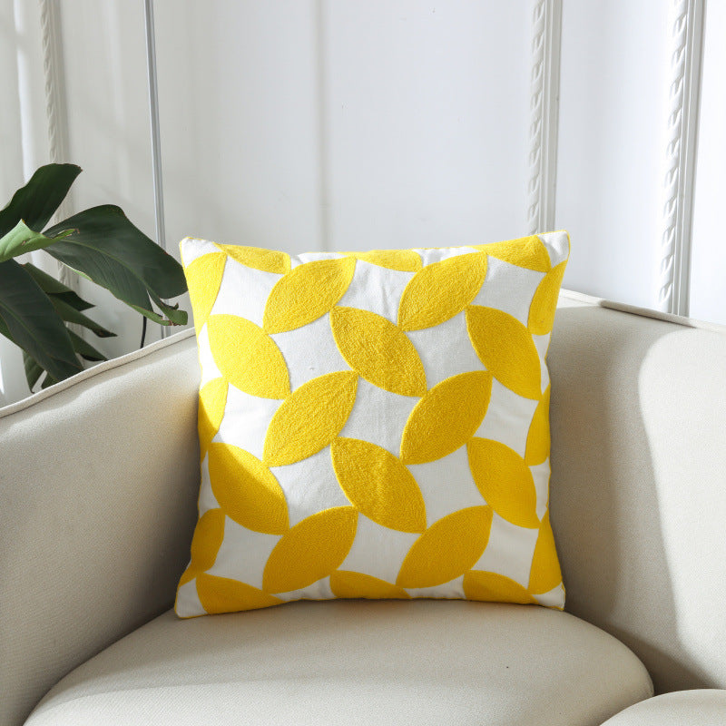 Geometric Bohemian Embroidery Couch Living Room Embroidered Cushion - Adore India   