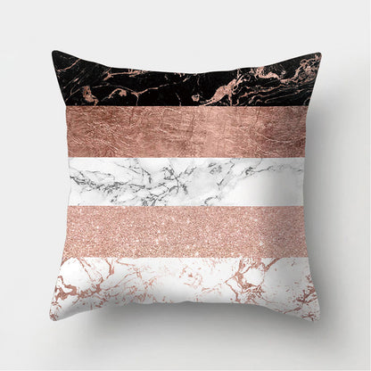 Abstract Leather Velvet Pillowcase Sofa Cushion Cover - Adore India   