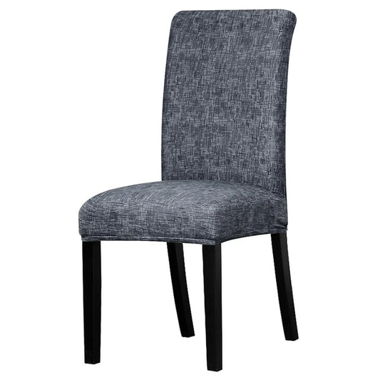 Charcoal Solid Printed Stretchable Chair Protector Cover - Adore India   