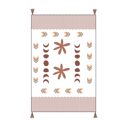 Tribal Bohemian Printed Embroidered Cotton Bedding Cushion Throw