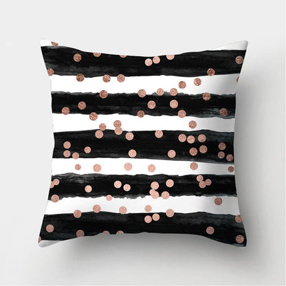 Abstract Leather Velvet Pillowcase Sofa Cushion Cover - Adore India   