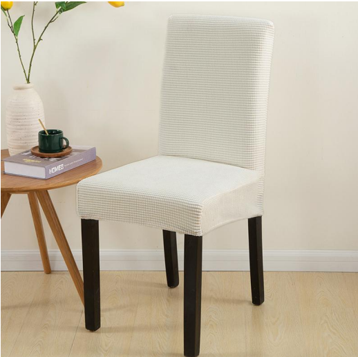 Color White Stretchable Chair Protector Cover