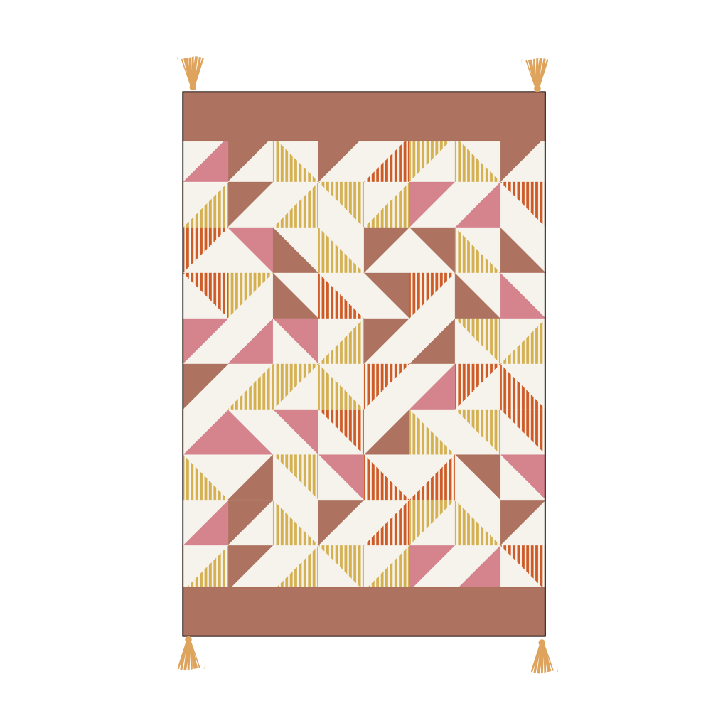 Trendy Geo Bohemian Embroidered Cotton Bedding Cushion Throw