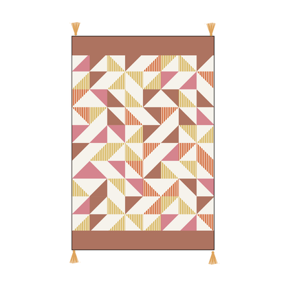 Trendy Geo Bohemian Embroidered Cotton Bedding Cushion Throw