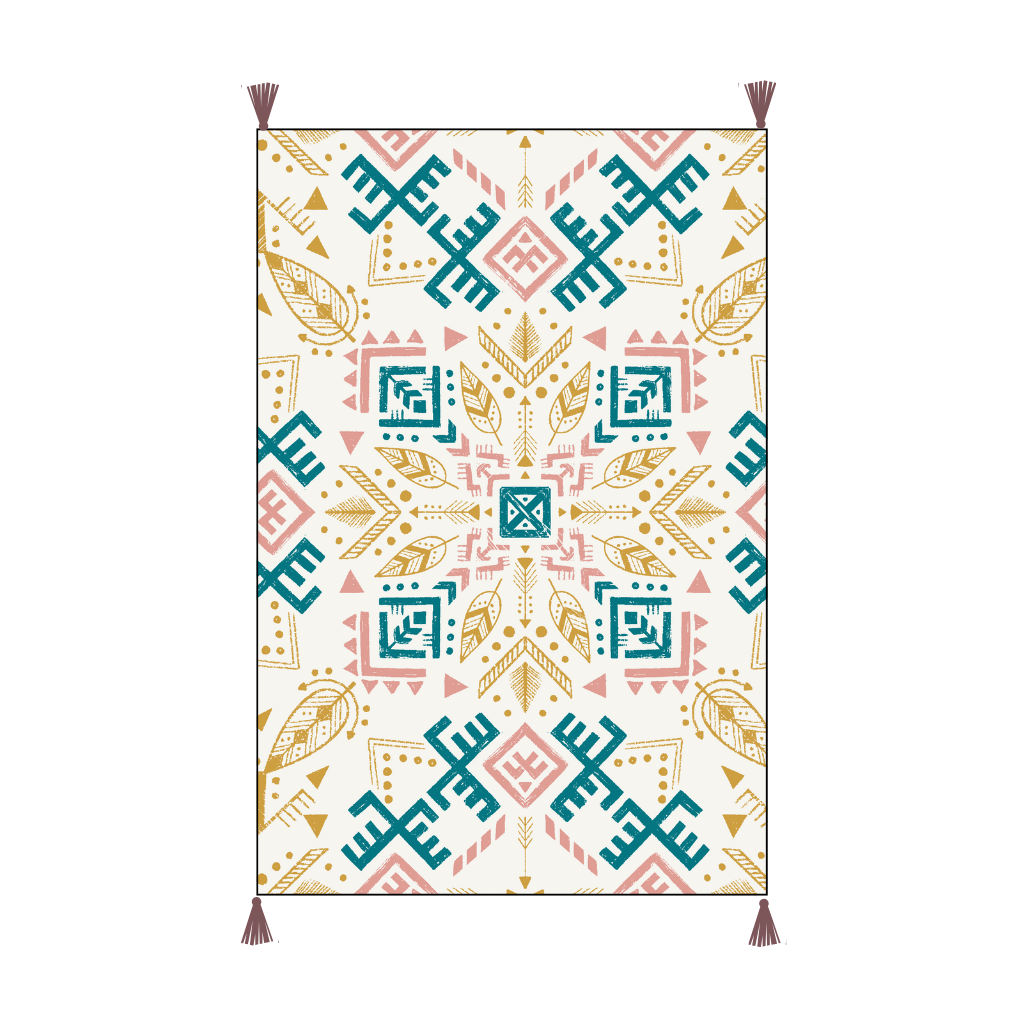 Roman Boho Printed Embroidered Cotton Bedding Cushion Throw