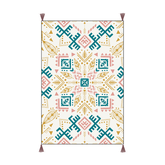 Roman Boho Printed Embroidered Cotton Bedding Cushion Throw