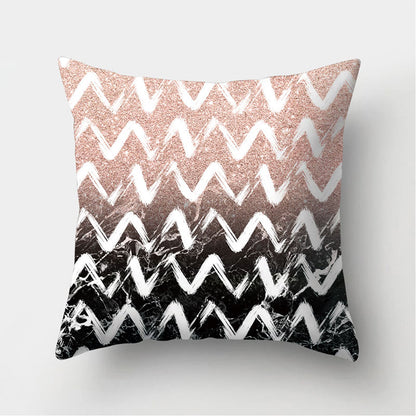 Abstract Leather Velvet Pillowcase Sofa Cushion Cover - Adore India   