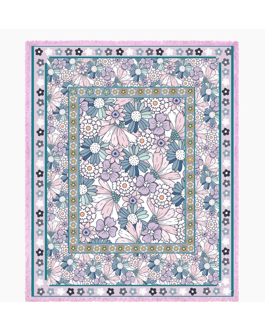 Classic Blossom Bohemian Picnic Rug Blanket Tapestry - Adore India   