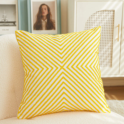Embroidery Modern Geometrical Living Room Sofa Cushion Cover - Adore India   
