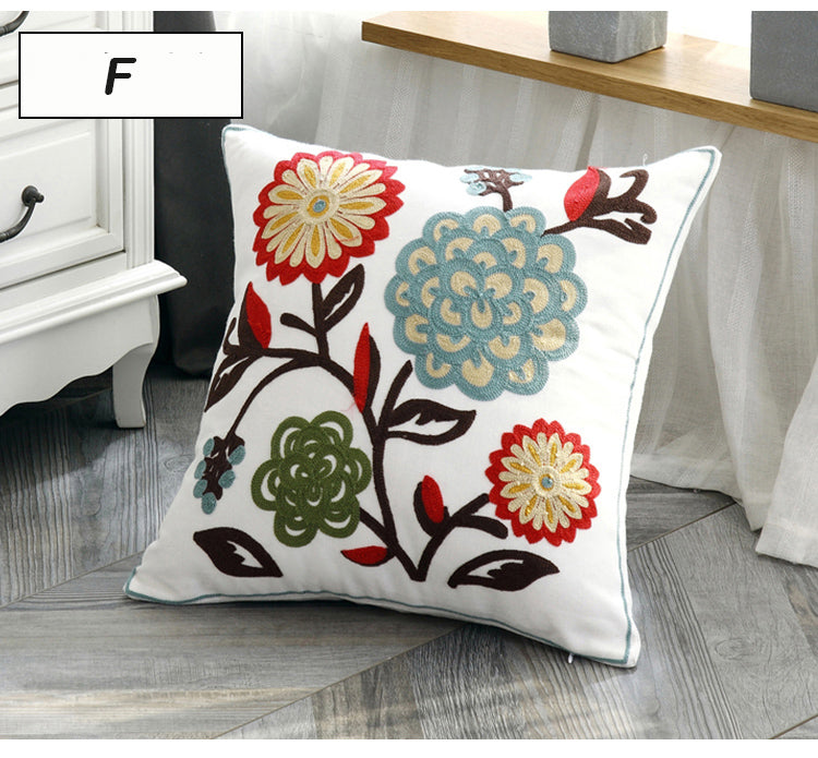 Ethnic Home Decoration Embroidered Cushion Cover - Adore India   