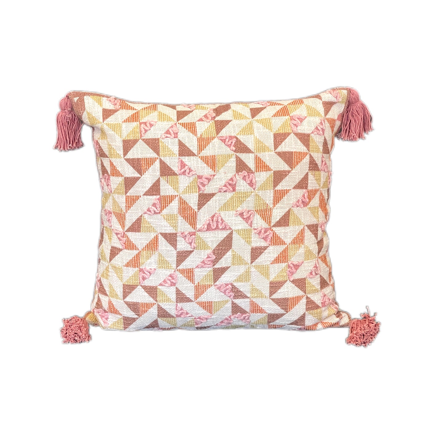 Trendy Geo Bohemian Embroidered Cotton Bedding Cushion Throw