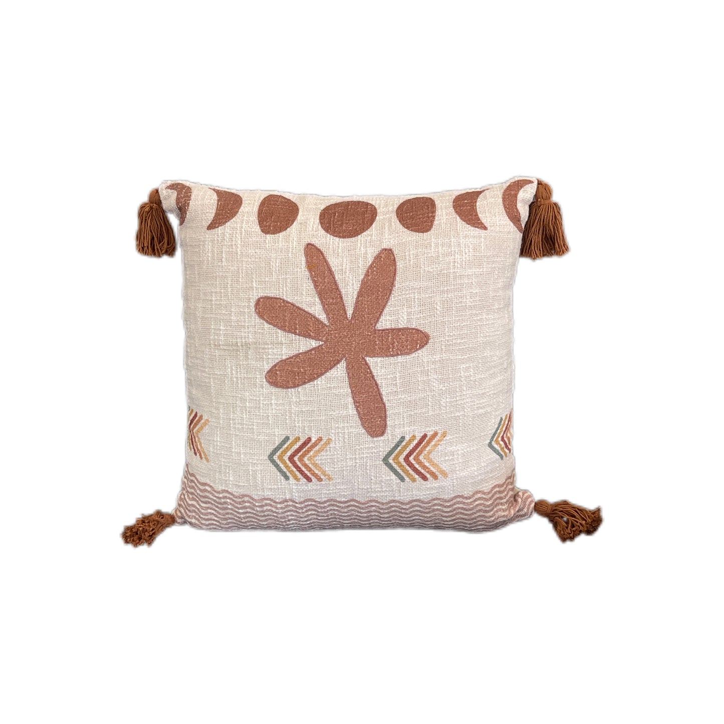 Tribal Bohemian Printed Embroidered Cotton Bedding Cushion Throw
