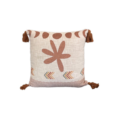 Tribal Bohemian Printed Embroidered Cotton Bedding Cushion Throw