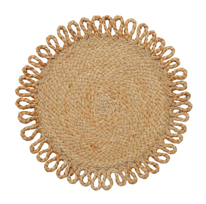 Isadora Natural Round Jute Placemats - Sustainable Dining Table Decor