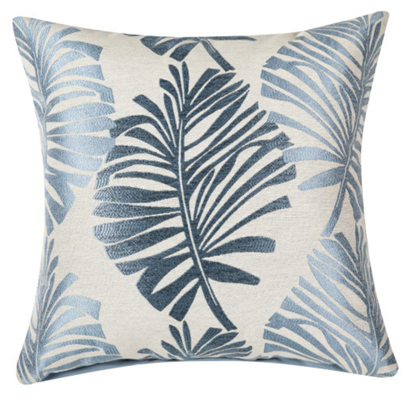 Leaf Linen Printed Home Decoration Cushion Cover - Adore India   
