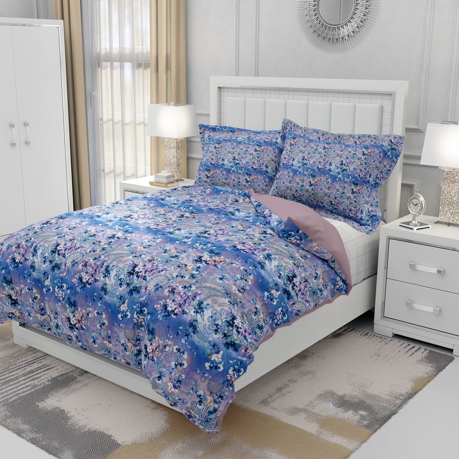Floral Paisley Quilt Cover Set - Timeless Elegance for Your Dreamy Escape - Adore India   