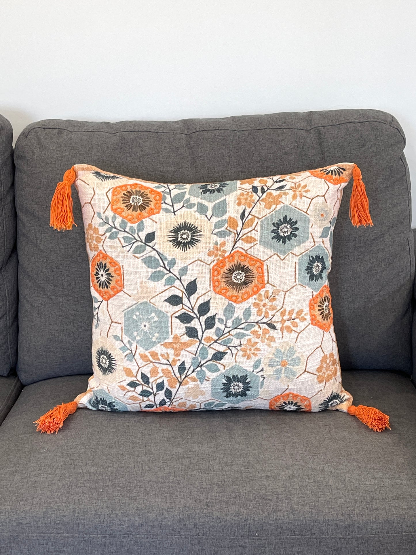 Honeycomb Bohemian Embroidered Cotton Bedding Cushion Throw