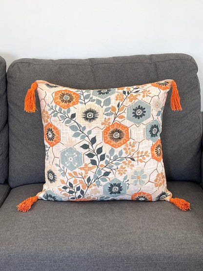 Honeycomb Bohemian Embroidered Cotton Bedding Cushion Throw