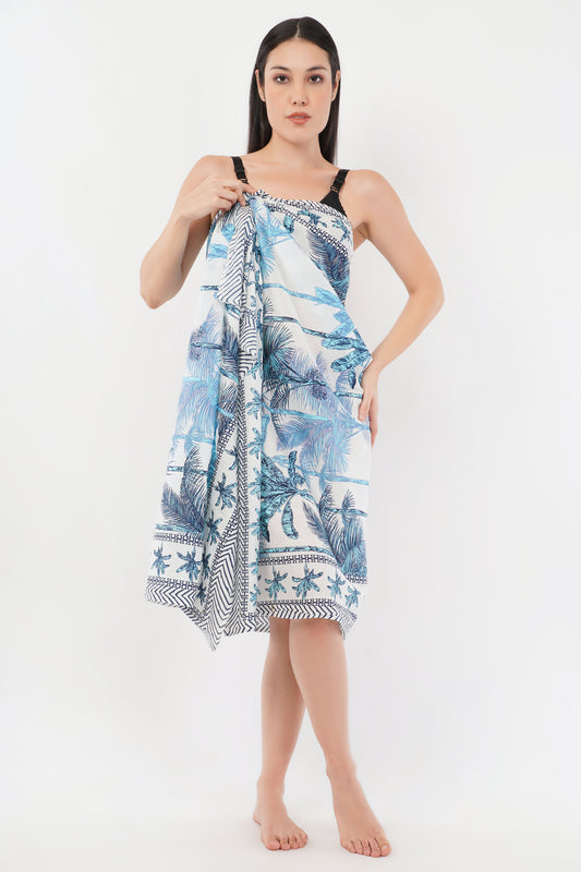 Cotton Palm Bloom Floral Printed Beach Sarongs Wrap