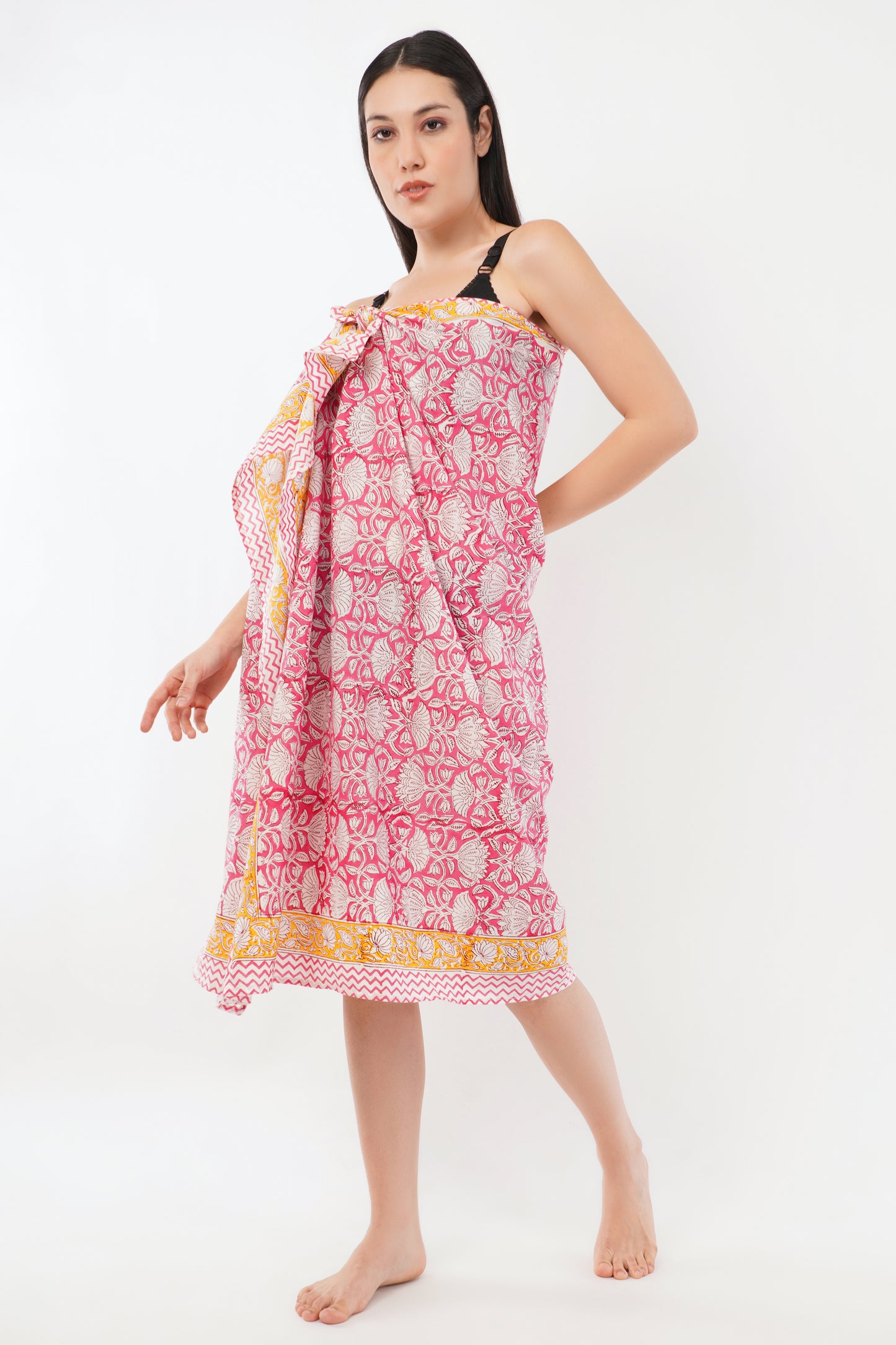 Cotton Hand Printed Floral Beach Sarongs Wrap Kamilini