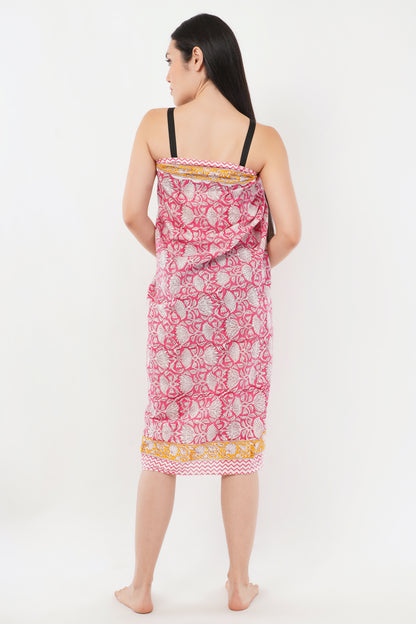 Cotton Hand Printed Floral Beach Sarongs Wrap Kamilini