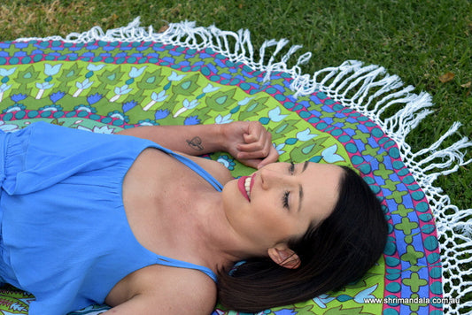 Bulk Indian Summer Green Beach Roundie- 10pcs - Adore India   