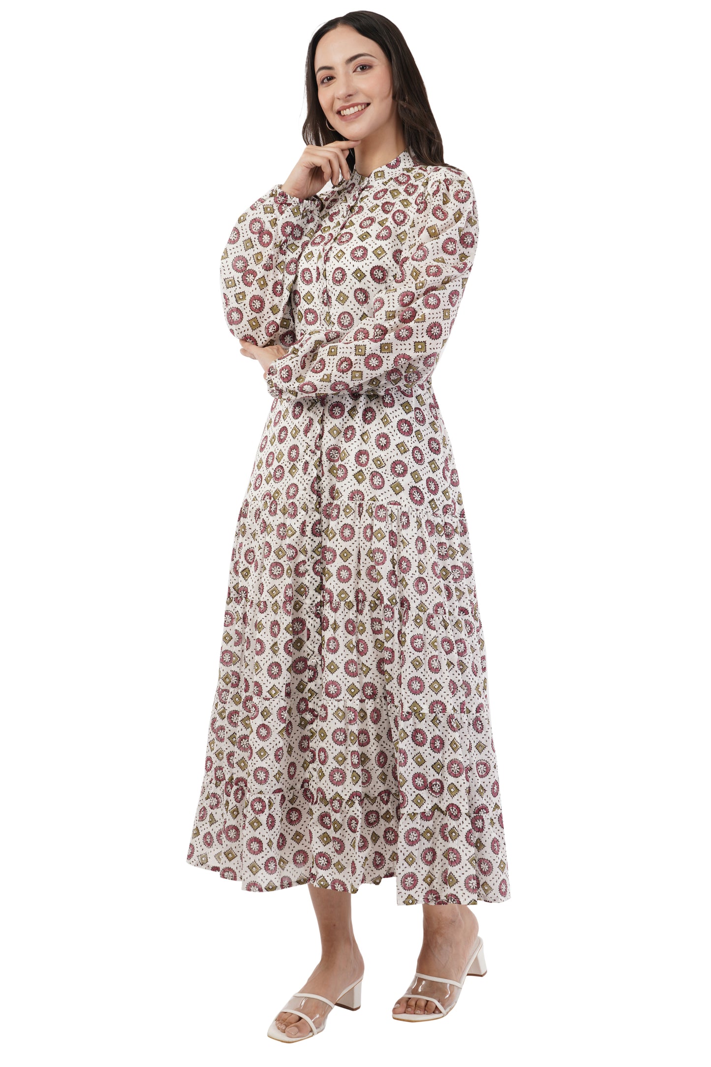 Hand Block Printed Cotton Shirt Dress – Vintage Jewel