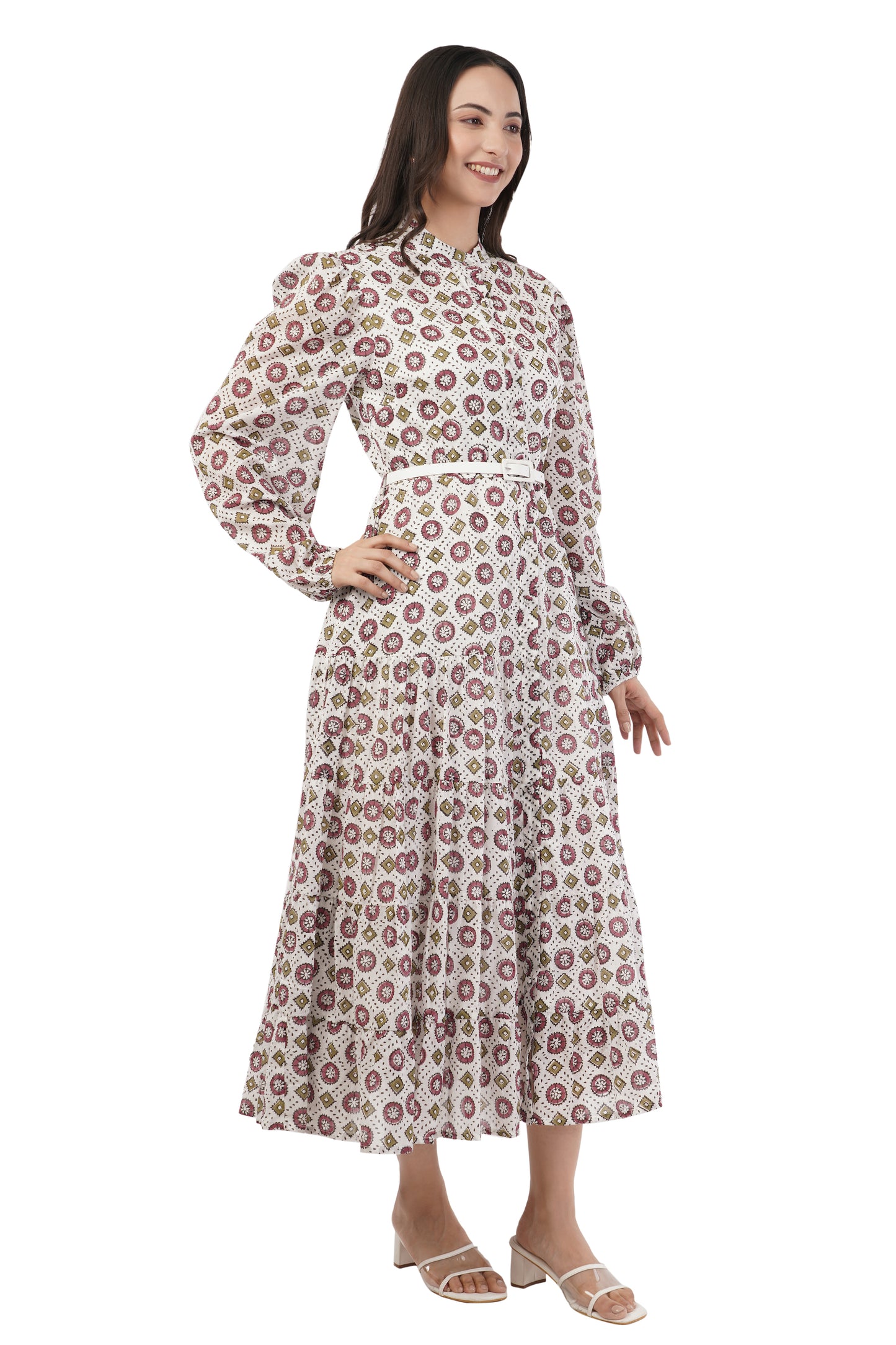 Hand Block Printed Cotton Shirt Dress – Vintage Jewel