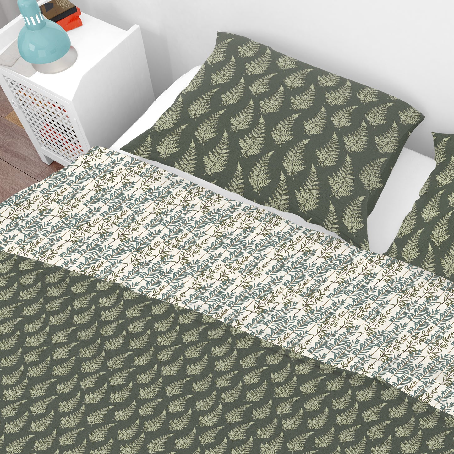 Bohemian Vintage Retro Booti Floral Cotton Reversible Quilt Cover Set - Adore India   