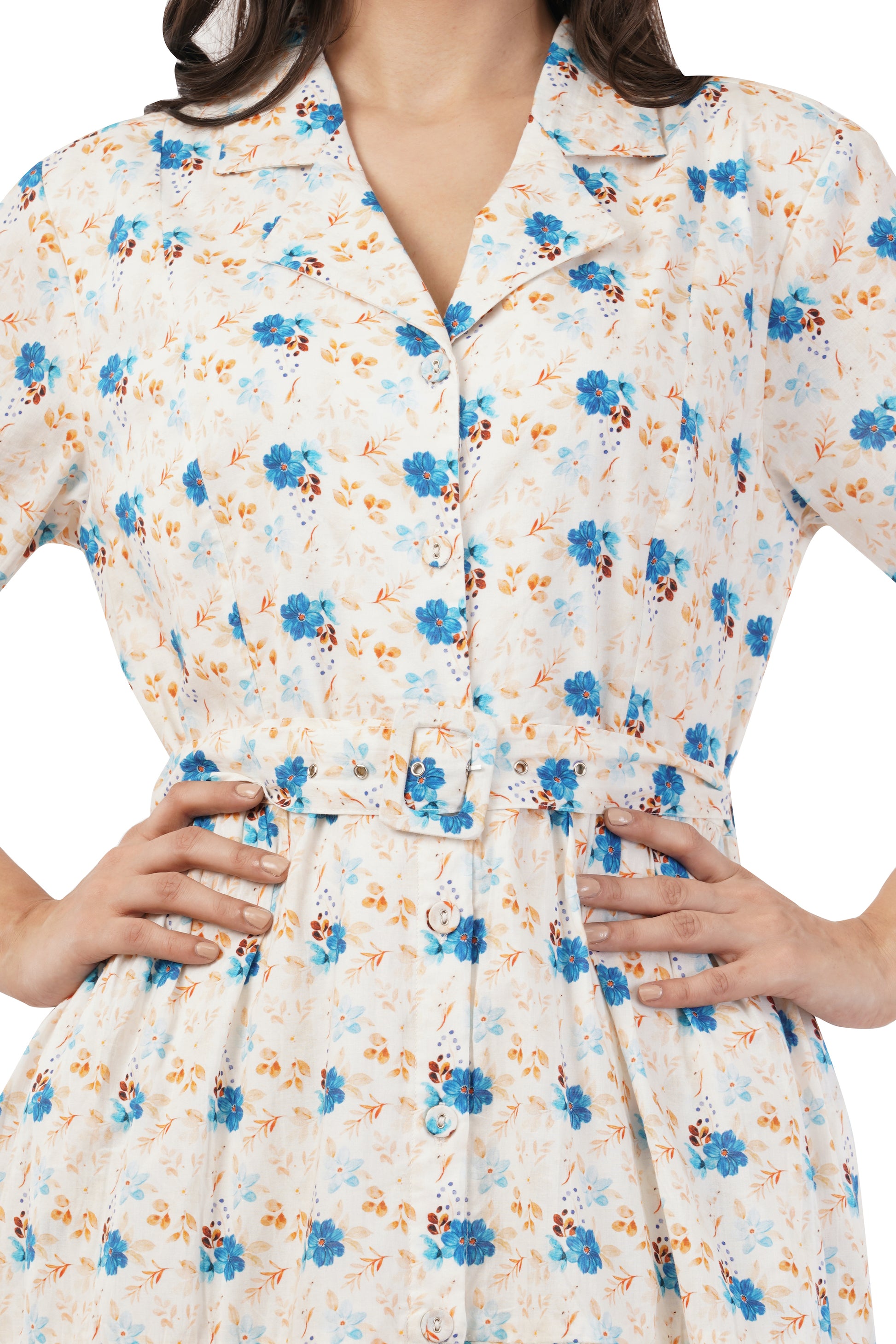 Edith Cotton Midi Shirt Dress – Summer Cotton Dresses Australia – Adore  India