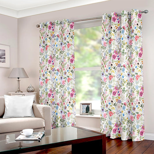 Exotic Floral Bohemian Style Eyelet Curtain - Adore India   