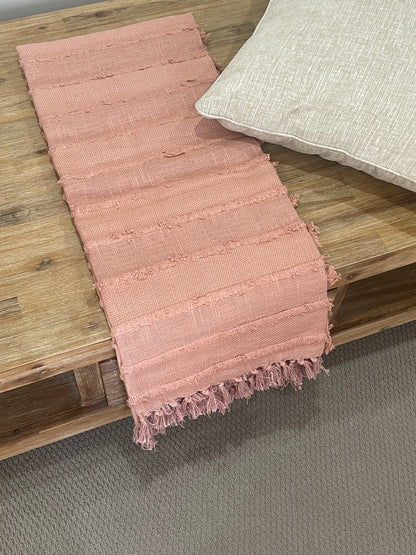 Bohemian Cotton Handmade Solid Mauve Bedding Throw Blanket - Adore India   