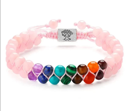 7 Chakra Crystal Beads Yoga Meditation Bracelet - Adore India   
