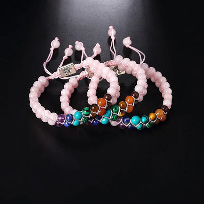 7 Chakra Crystal Beads Yoga Meditation Bracelet - Adore India   