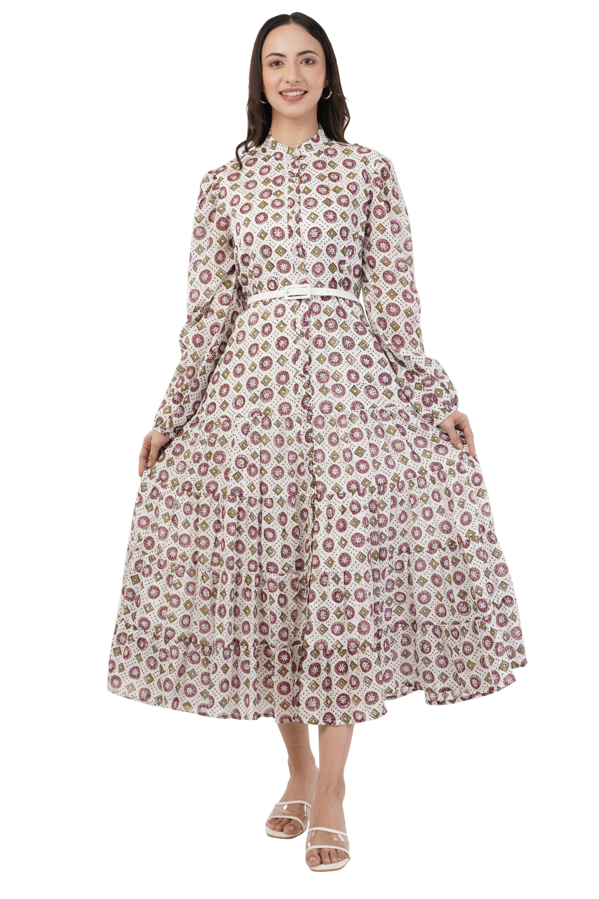 Hand Block Printed Cotton Shirt Dress – Vintage Jewel