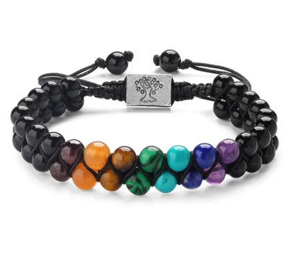 7 Chakra Crystal Beads Yoga Meditation Bracelet - Adore India   